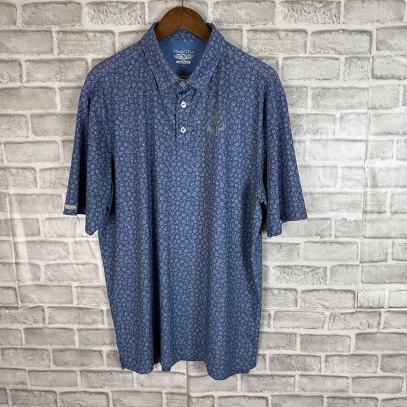 Straight Down Performance x Wolf Creek AOP Dice AOP Golf Polo Mens XL Stretch - Picture 2 of 8